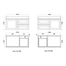 Stefania 900mm Matte White Wall Hung Single Vanity with Stone Countertop